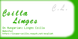 csilla linges business card